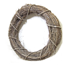 Wianek naturalny Wiklinowy Rustykalny Szary 50cm